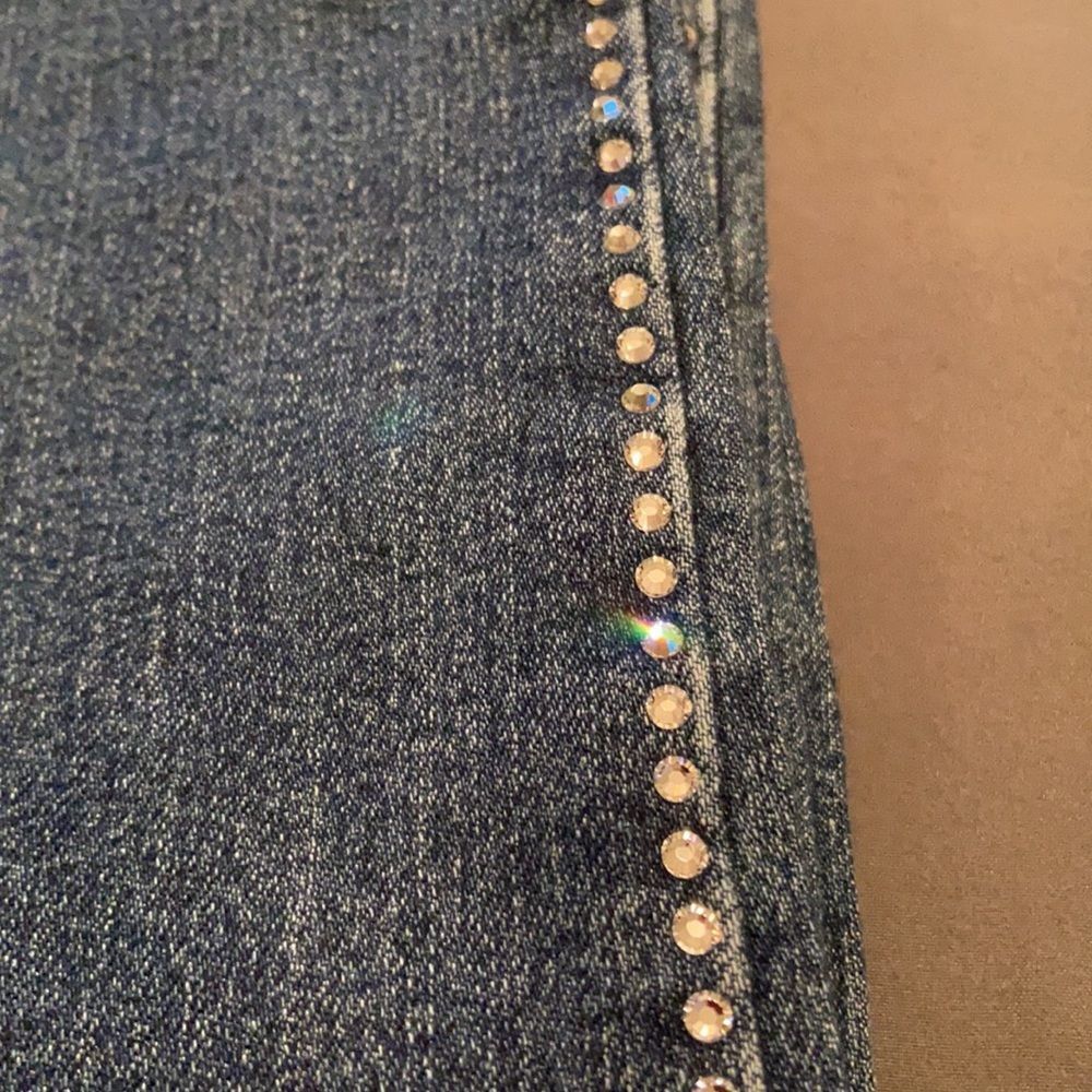 Christine Alexander Vintage Crystal Embellished straight leg, hi-rise jeans 16. - Picture 6 of 10